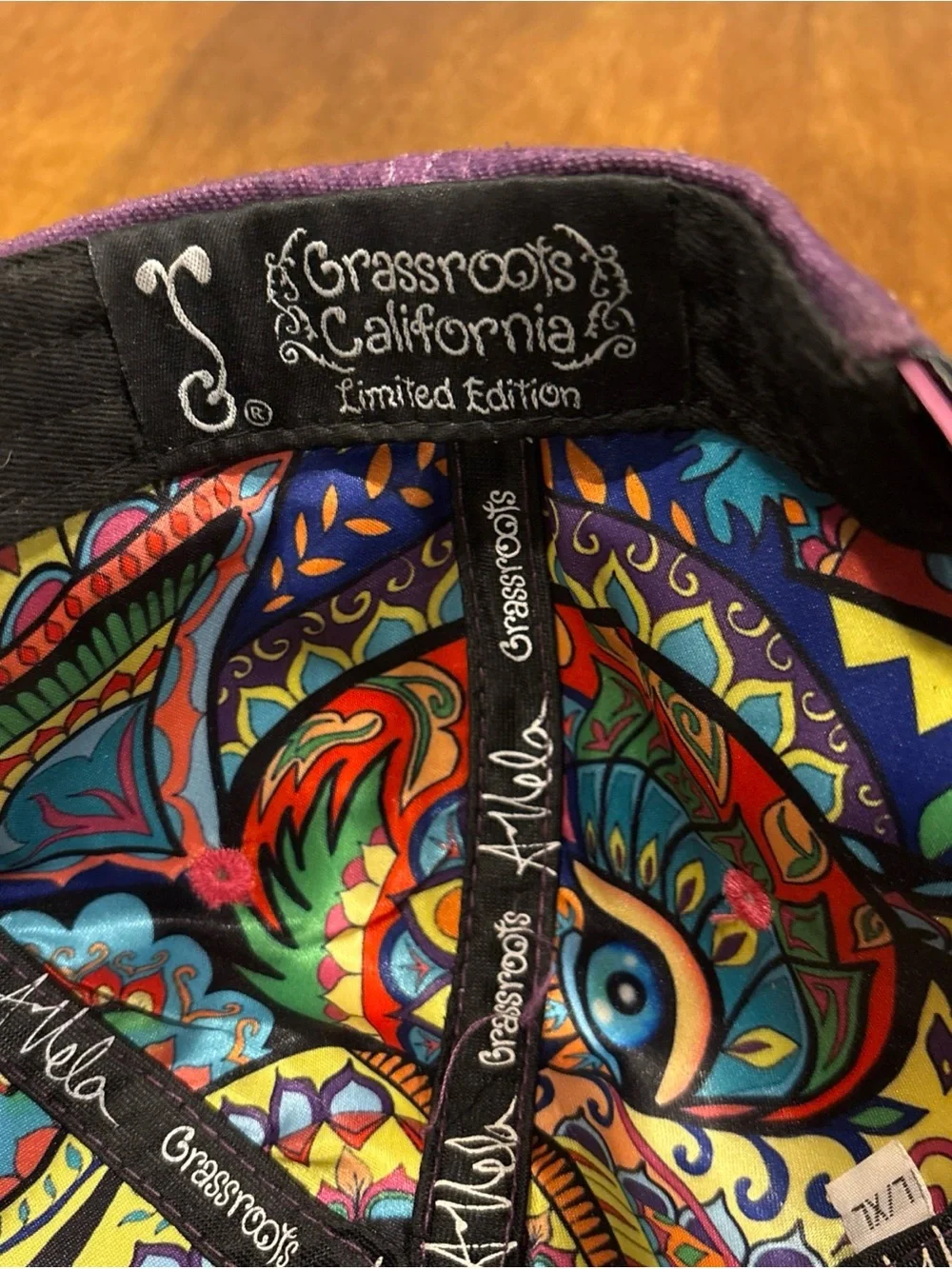 Amanda Vela Bear Purple L/XL Grassroots California Snapback limited edition